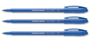 Paper Mate 2020 Stick Ball Pen Economy Fine 0.8mm Tip 0.5mm Line Blue Ref S0511760 [Pack 50]