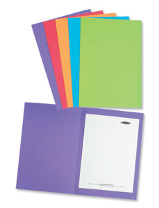 Concord Bright Square Cut Folder Recycled Pre-punched 290gsm Foolscap Green Ref 55404 [Pack 50]