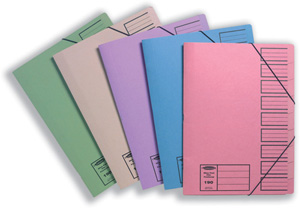 Concord Compartment File Indexing Elasticated 450gsm 9-Part Foolscap Assorted Ref 19099 [Pack 10]