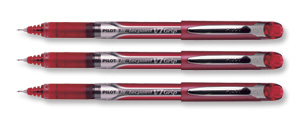 Pilot V7 Rollerball Pen Rubber Grip Needle Point 0.7mm Tip 0.5mm Line Red Ref BXGPNV702 [Pack 12]