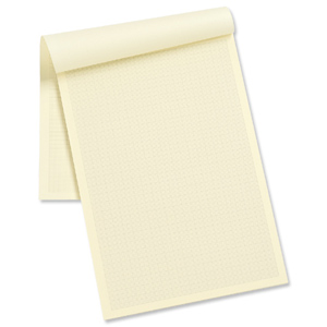 Graph Pad 85gsm with Scale Area 280x190mm 1mm 5mm 10mm Grid 50 Sheets A4 Cream Wove