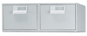 Bisley Card Index Cabinet 2 Drawer for 203x127mm Cards 542x403x206mm Grey Ref FCB25-73