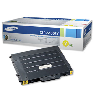 Samsung Laser Toner Cartridge High Capacity Yellow Ref CLP-510D5Y-ELS