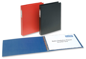 Elba Ring Binder PVC 4 O-Ring Size 30mm A3 Portrait Blue Ref 126701 [Pack 5]