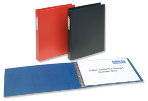 Elba Ring Binder PVC 4 O-Ring Size 30mm A3 Portrait Red Ref 126709 [Pack 5]