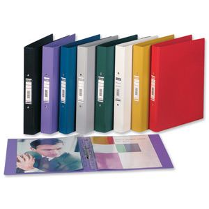 Elba Ring Binder Heavyweight PVC 2 O-Ring Size 25mm A4 Red Ref 400001511 [Pack 10]