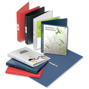 Elba Vision Presentation Ring Binder PVC 2 O-Ring 25mm Size A4 White Ref 130407 [Pack 10]