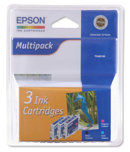 Epson Inkjet Cartridge MultiPack Black Cyan Magenta Ref T048C40