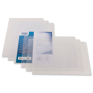 Elba Pocket Polypropylene Multipunched Top-opening 120 Micron Vertical A3 Clear Ref 100080921 [Pack 25]