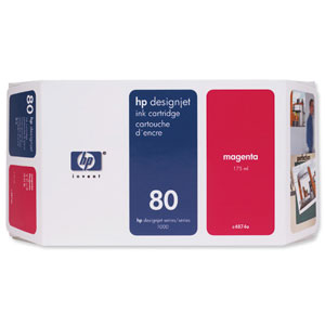 Hewlett Packard [HP] No. 80 Inkjet Cartridge 350ml Magenta Ref C4847AE Ident: 810C