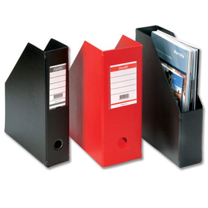 Bantex Concept Magazine Rack File Plastic 70mm A4 Red Ref 401009 [Pack 5]