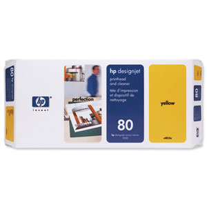 Hewlett Packard [HP] No. 80 Inkjet Printhead and Cleaner Yellow Ref C4823A Ident: 810C