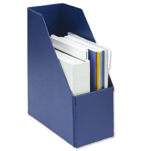 Concept Magazine Rack File Plastic Jumbo 110mm Blue A4 [Pack 5]