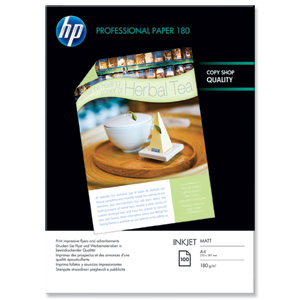 Hewlett Packard [HP] Superior Inkjet Paper Matt 180gsm A4 Ref Q6592A [100 Sheets]