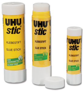 UHU Stic Glue Stick Solid Washable Non-toxic 40g Ref 45621 [Pack 12]