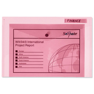Snopake Polyfile Classic Wallet File Polypropylene Foolscap Red Ref 11152 [Pack 5]
