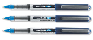 Uni-ball Eye UB150 Rollerball Pen Micro 0.5mm Tip 0.2mm Line Blue Ref UB150BLUE [Pack 12]