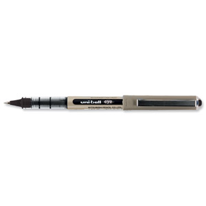 Uni-ball Eye UB157 Rollerball Pen Fine 0.7mm Tip 0.5mm Line Black Ref UB157BLK [Pack 12]