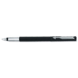 Parker Vector Standard Fountain Pen Durable with Stainless Steel Nib and Trim Black Ref S0705370