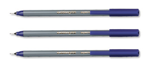 Edding 55 Fineliner Pen Water-based Ink Nib 0.4mm Tip 0.4mm Line Blue Ref 55-003 [Pack 10]