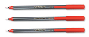 Edding 55 Fineliner Pen Water-based Ink Nib 0.4mm Tip 0.4mm Line Red Ref 55-002 [Pack 10]