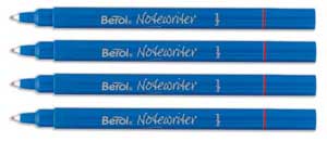 Berol Notewriter Pen Water-based Ink Plastic 0.9mm Tip 0.6mm Line Red Ref S0380270 [Pack 12]