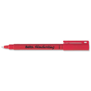 Berol Handwriting Pen Water-based Ink Plastic 0.9mm Tip 0.6mm Line Black Ref S0378750 [Pack 12]