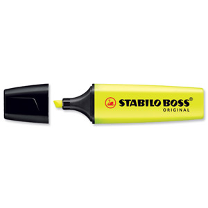 Stabilo Boss Highlighters Chisel Tip 2-5mm Line Yellow Ref 70/24/10 [Pack 10]