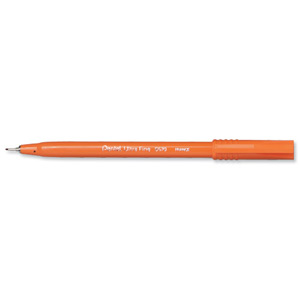 Pentel S570 Ultra Fine Pen Plastic 0.6mm Tip 0.3mm Line Black Ref S570-A [Pack 12]