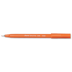 Pentel S570 Ultra Fine Pen Plastic 0.6mm Tip 0.3mm Line Red Ref S570-B [Pack 12]