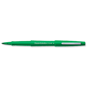 Paper Mate Fine Line Marker Nylon 1.1mm Tip 0.8mm Line Green Ref S0191033 [Pack 12]