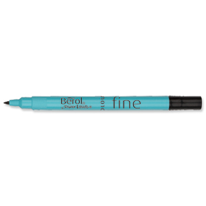 Berol Colour Fine Pen with Washable Ink 0.6mm Line Black Ref S0376300 [Wallet 12]