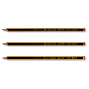 Staedtler 120 Noris Pencil Cedar Wood 2B Orange Cap Ref 120-0 [Pack 12]