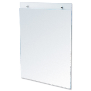 Wall Sign Holder Pre Drilled Portrait A4 Clear