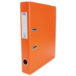 Elba Mini Lever Arch File PVC 50mm Spine A4 Orange Ref 100082435 [Pack 10]
