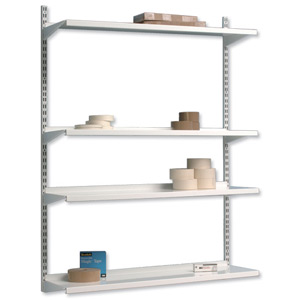 Trexus Top Shelf Shelving Unit System 4 Shelves Wall-mounted W1000xD270xH1524mm Metal