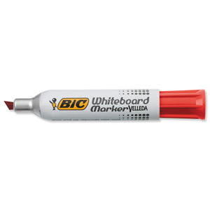 Bic 1781 Whiteboard Marker Chisel Tip Line Width 3.5-5.5mm Red Ref 1199178103 [Pack 12]