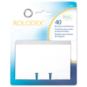Rolodex Business Card Sleeves 67x102mm Clear Ref 67691 [Pack 40]