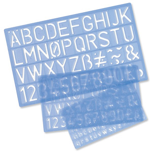 Helix Stencil Pack of of Letters Numbers and £/p Symbols 10mm 20mm 30mm Ref H90100
