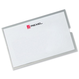 Rexel Card Holder Nyrex Open on Short Edge 95x64mm Ref 12010 [Pack 25]