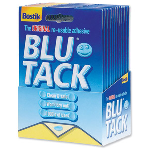 Bostik Blu-tack Mastic Adhesive Non-toxic Handy Pack Ref 801103 [Pack 12]