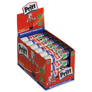 Pritt Stick Glue Solid Washable Non-toxic Large 43gm Ref 1564148 [Pack 24]