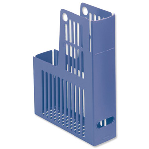 Esselte Collecta Magazine Rack File Durable Polystyrene A4 Blue Ref 24646 [Pack 10]