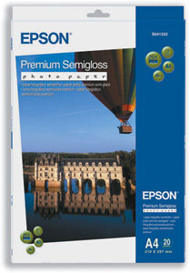 Epson Premium Photo Paper Semi-gloss 251gsm A4 Ref S041332 [20 Sheets]
