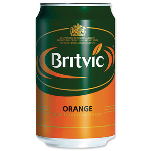 Britvic Orange Juice Pure Can 330ml Ref A02100 [Pack 24]