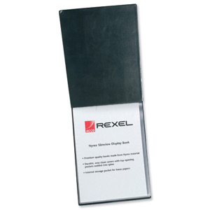 Rexel Nyrex Slimview Display Book 24 Pockets A3 Black Ref 10060