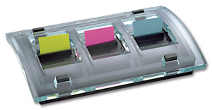 Post-it Index Designer Dispenser with 3x50 Indexes in Yellow Pink and Blue Ref DS