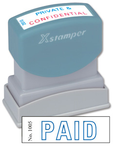 Xstamper Word Stamp Pre-inked Reinkable - Paid - W42xD13mm Ref X1005