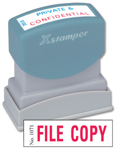 Xstamper Word Stamp Pre-inked Reinkable - File Copy - W42xD13mm Ref X1071