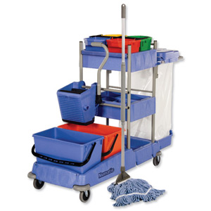 Numatic VersaClean Janitors Trolley 2x 22L Buckets Vertical Press W1310xD550xH1070mm Ref VCN1604 &BK2